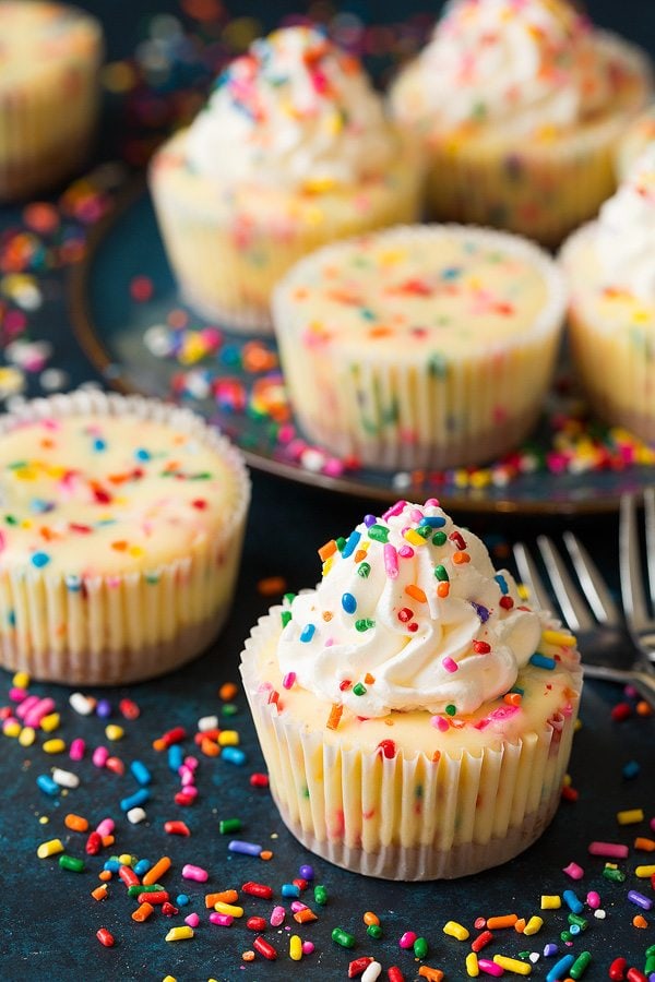 Funfetti Mini Cheesecakes | Cooking Classy