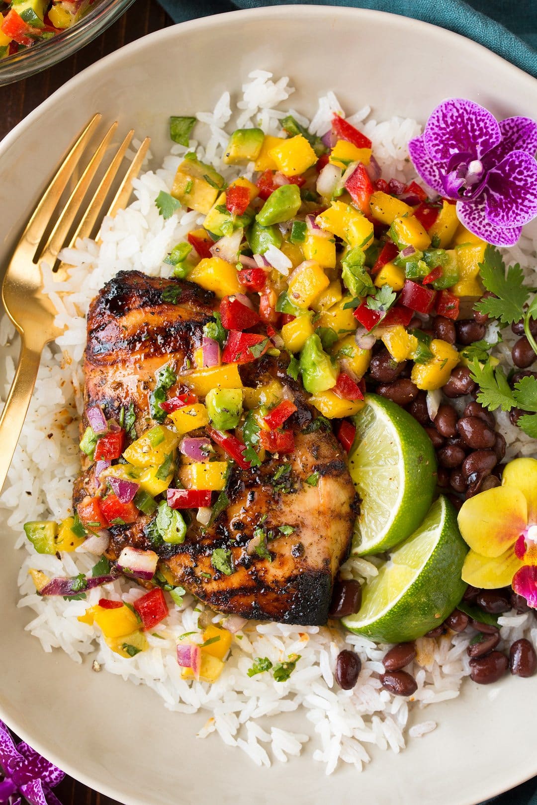 Jerk Chicken With Mango And Avocado