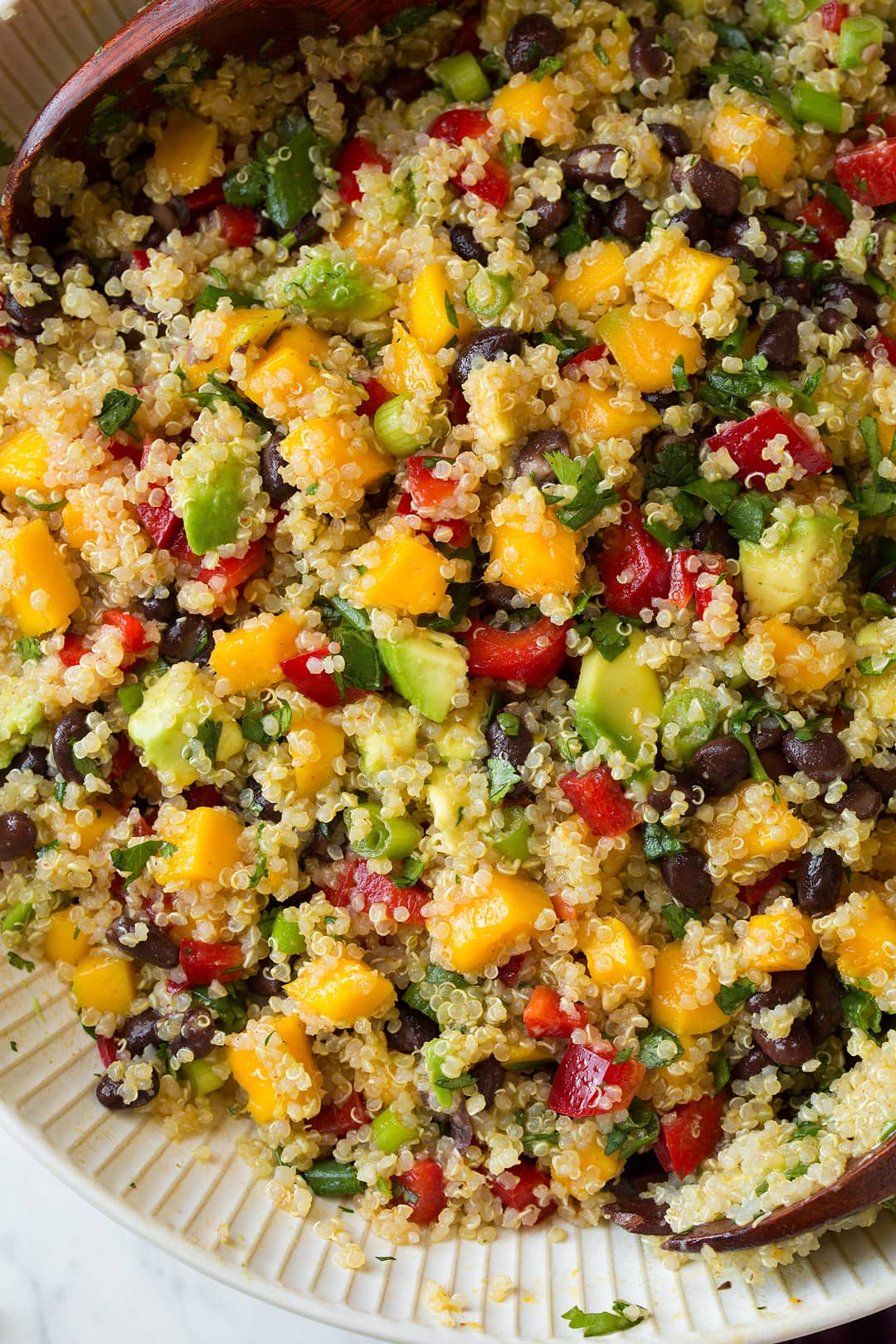 Mango Black Bean Avocado Quinoa Salad