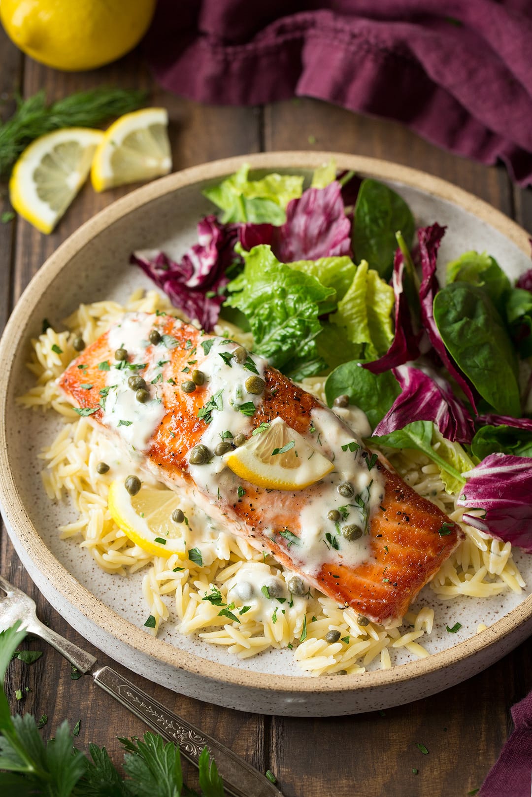 Creamy Salmon Piccata