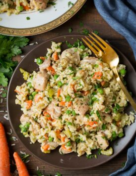 One Pan Creamy Chicken and Rice