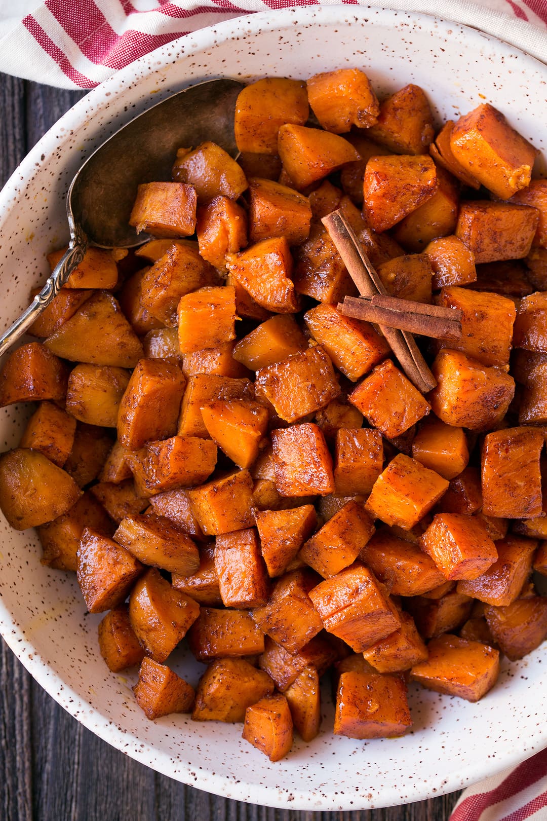 Roasted Sweet Potatoes with Cinnamon and Honey Butter