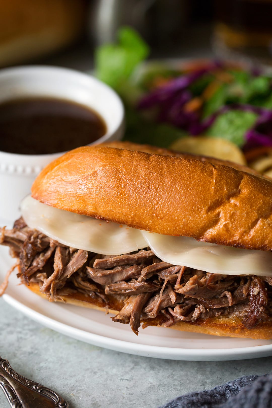 Slow Cooker French Dip Sandwiches