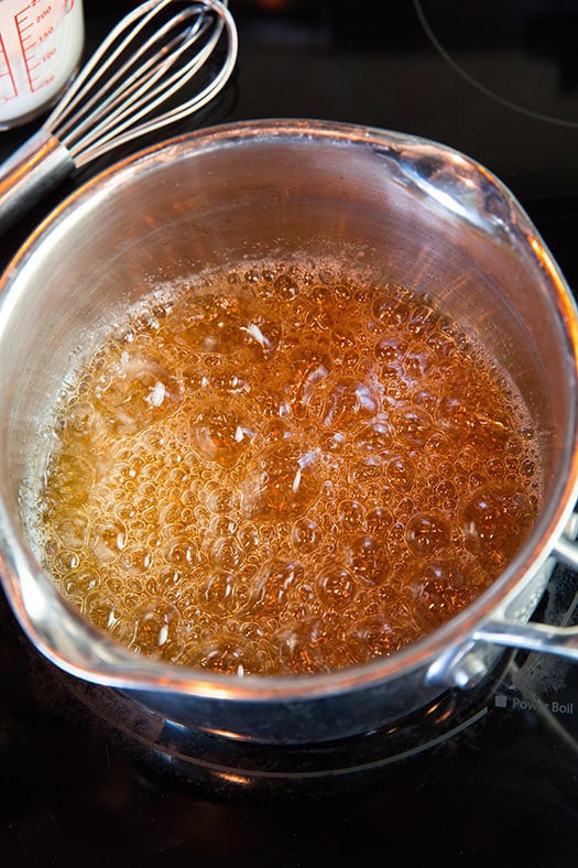 Steps for making caramel sauce