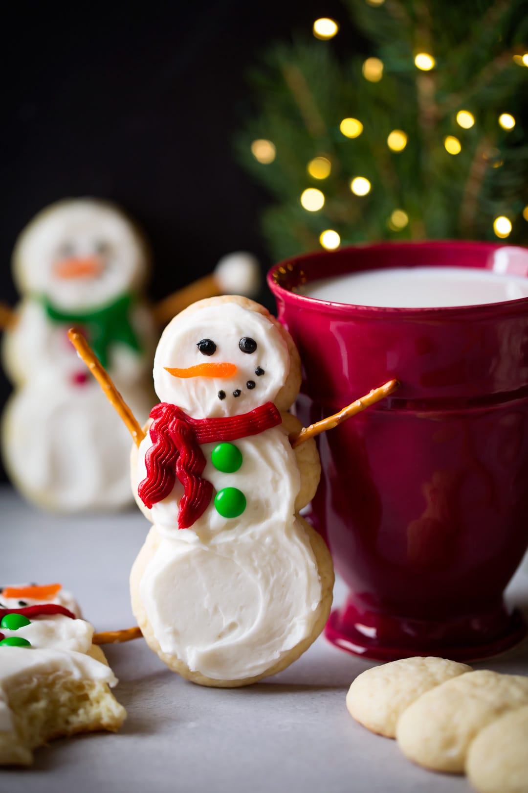 Lofthouse Style Snowman Sugar Cookies