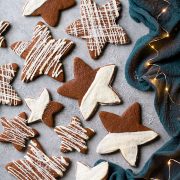 White Chocolate Gingerbread Star Cookies