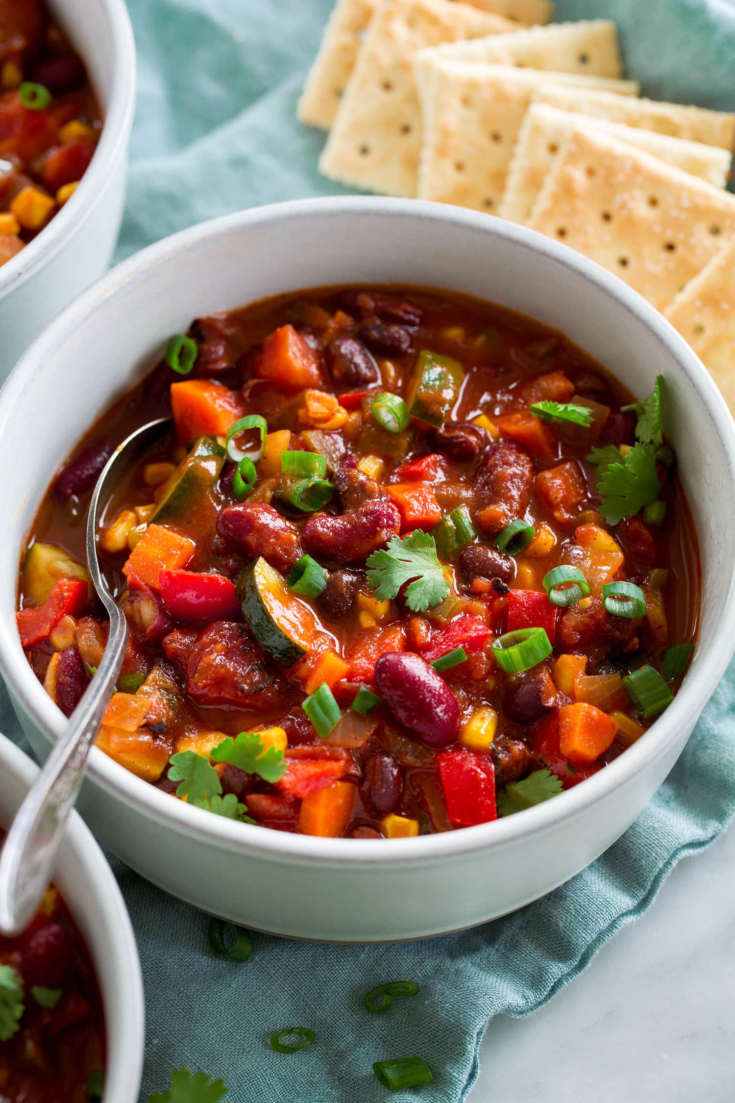 Single serving of vegan chili.