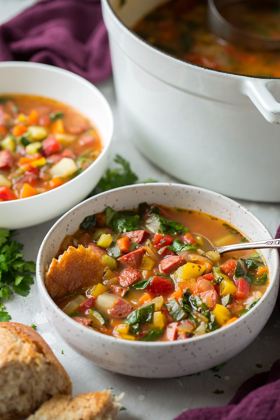 Smoked Sausage Vegetable Soup