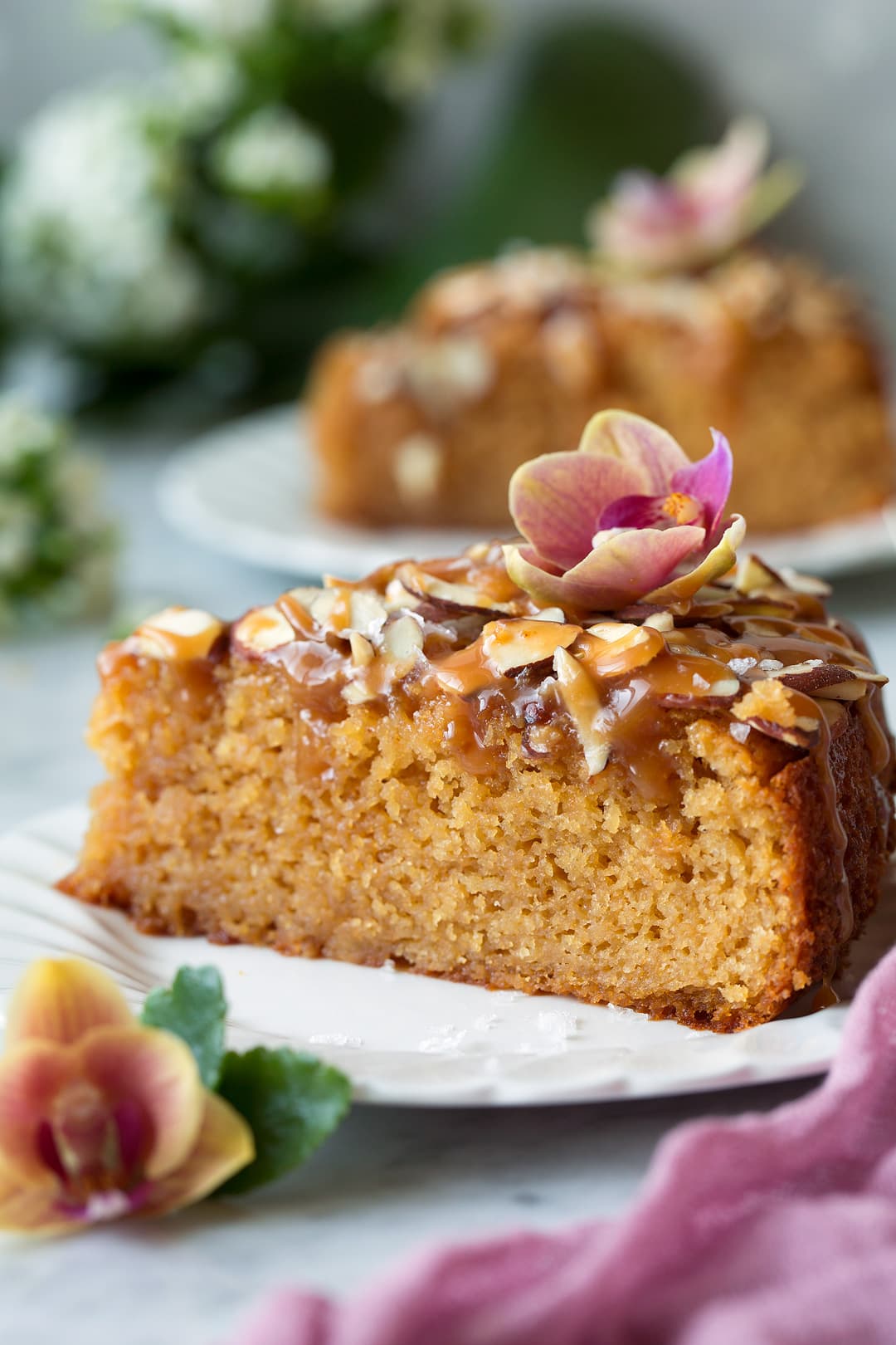 Caramel Soaked Almond Cake
