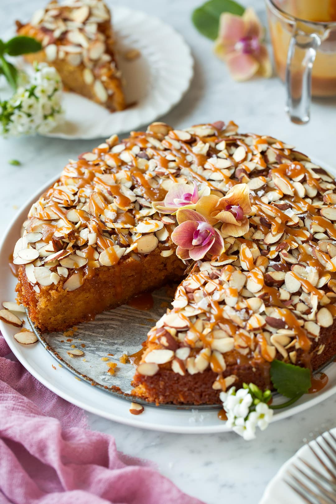 Caramel Soaked Almond Cake