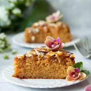 Caramel Soaked Almond Cake