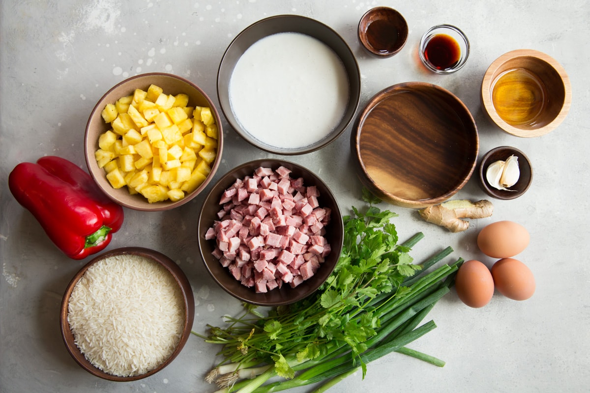 Hawaiian fried rice ingredients