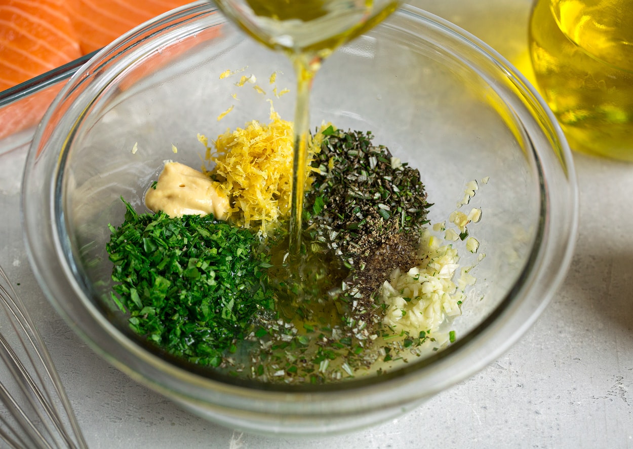 marinade for lemon garlic herb grilled salmon