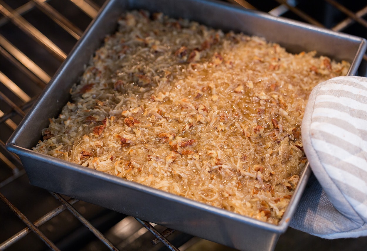 oatmeal cake finished baking