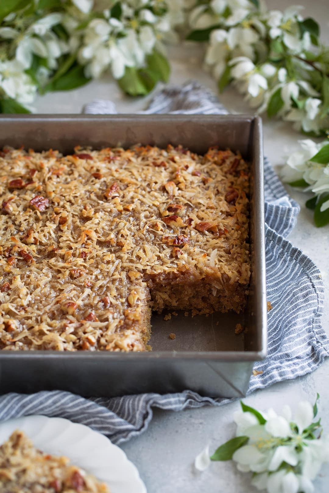 Oatmeal Cake in 9 by 9-inch pan