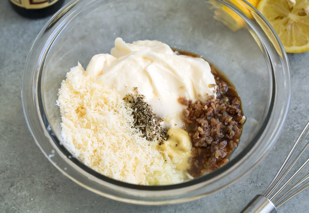 Caesar Salad dressing before mixing
