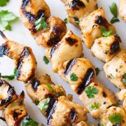 honey lime chicken skewers