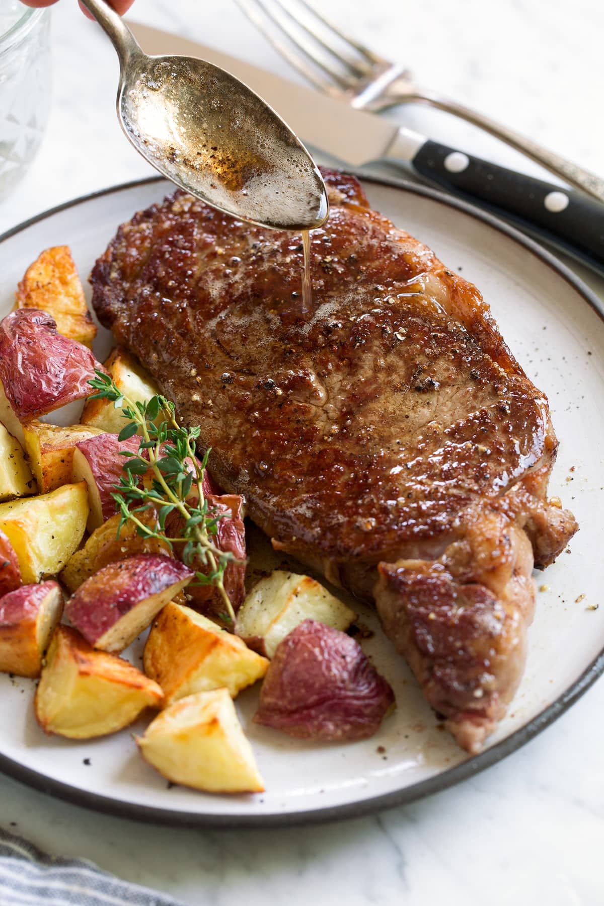 Skillet Seared Steak with Garlic Butter