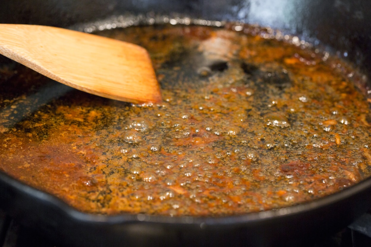 Roast chicken and how to make chicken gravy in a cast iron skillet