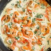 Creamy Parmesan Spinach Shrimp