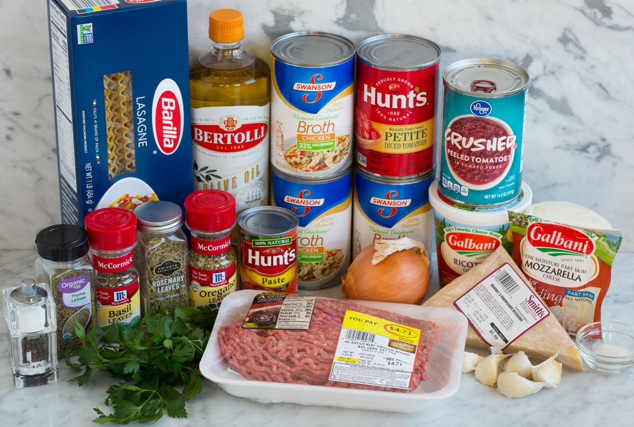 Lasagna Soup Ingredients