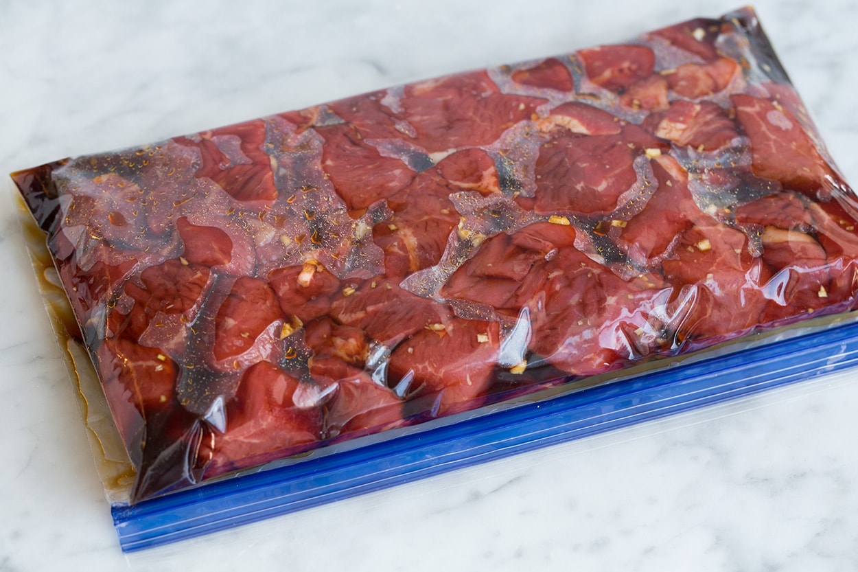 Marinating Honey Garlic Steak Bites