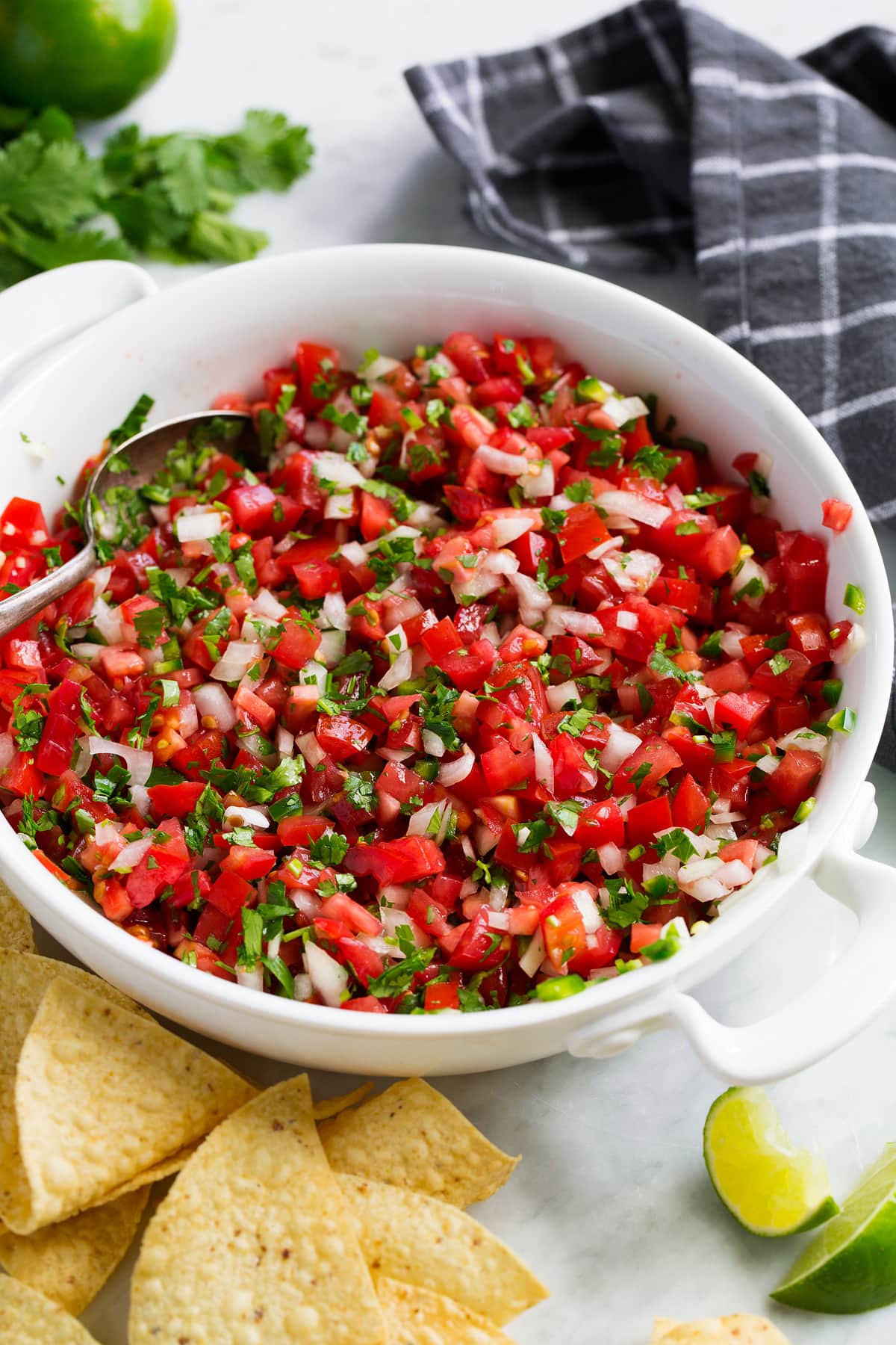 Pico de Gallo Bowl full of fresh pico de gallo.