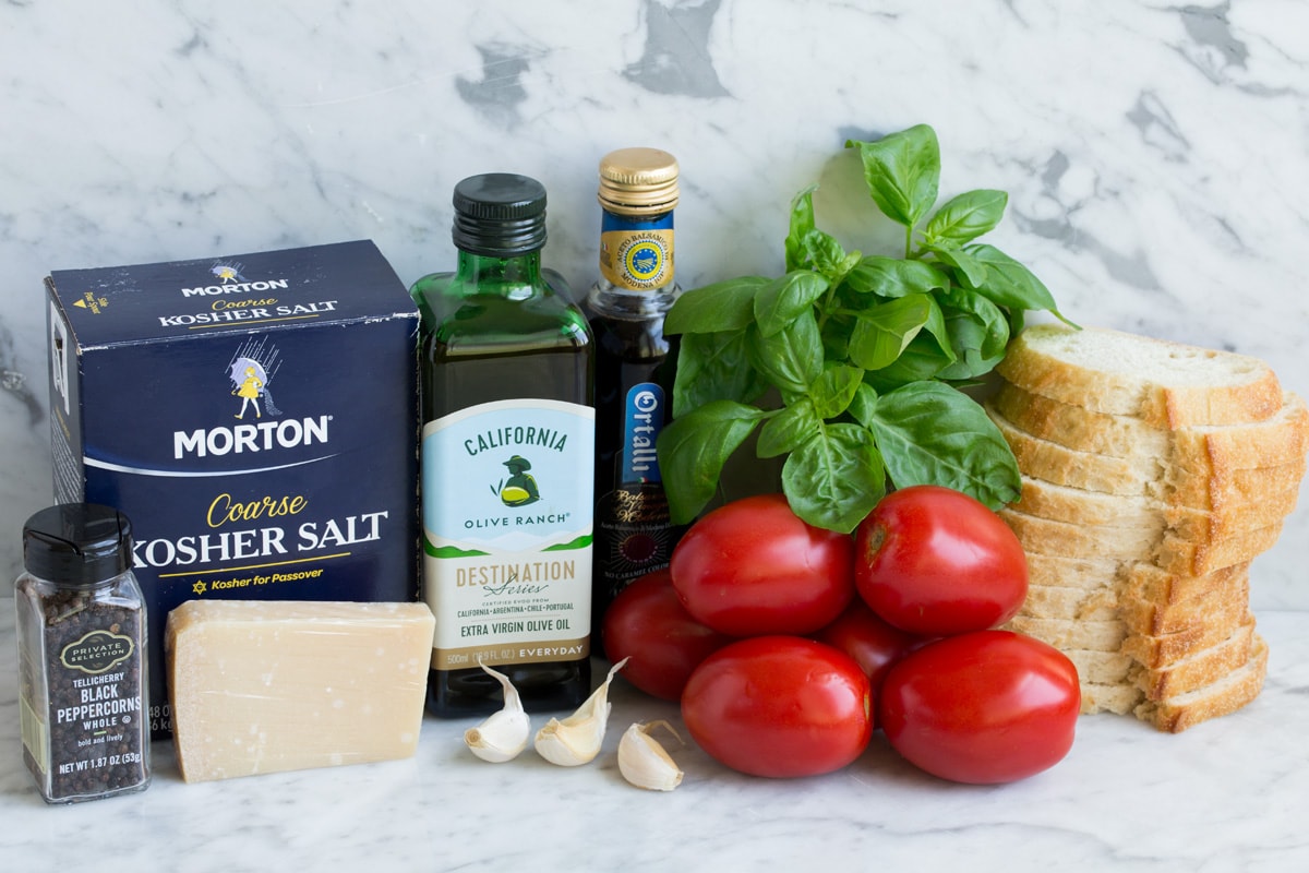 Bruschetta ingredients