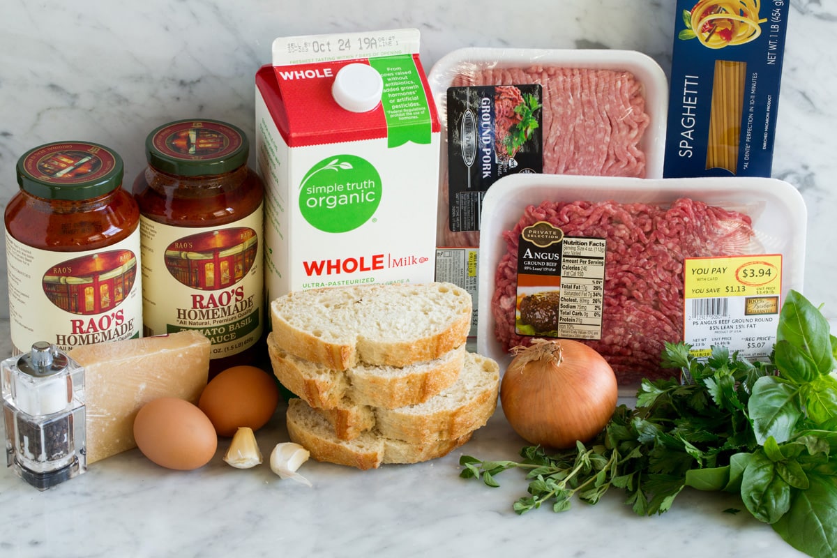 Meatball recipe ingredients