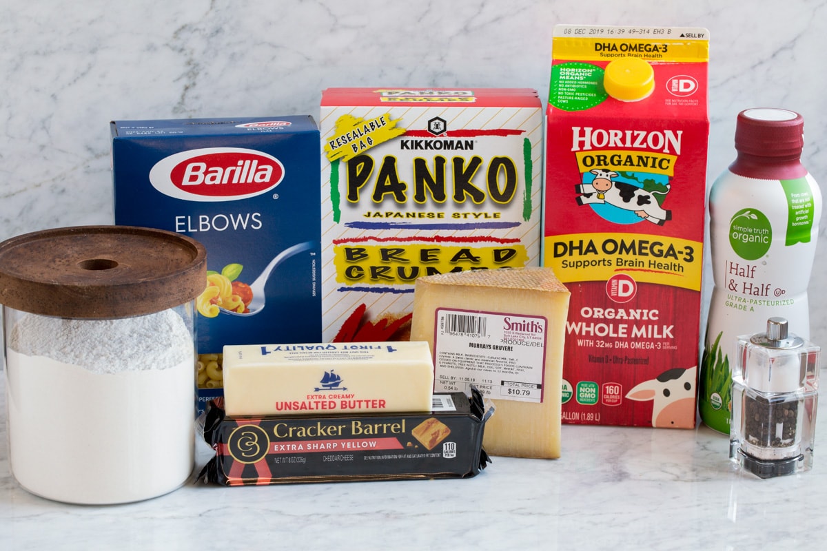 Baked Macaroni and Cheese Ingredients for baked macaroni and cheese