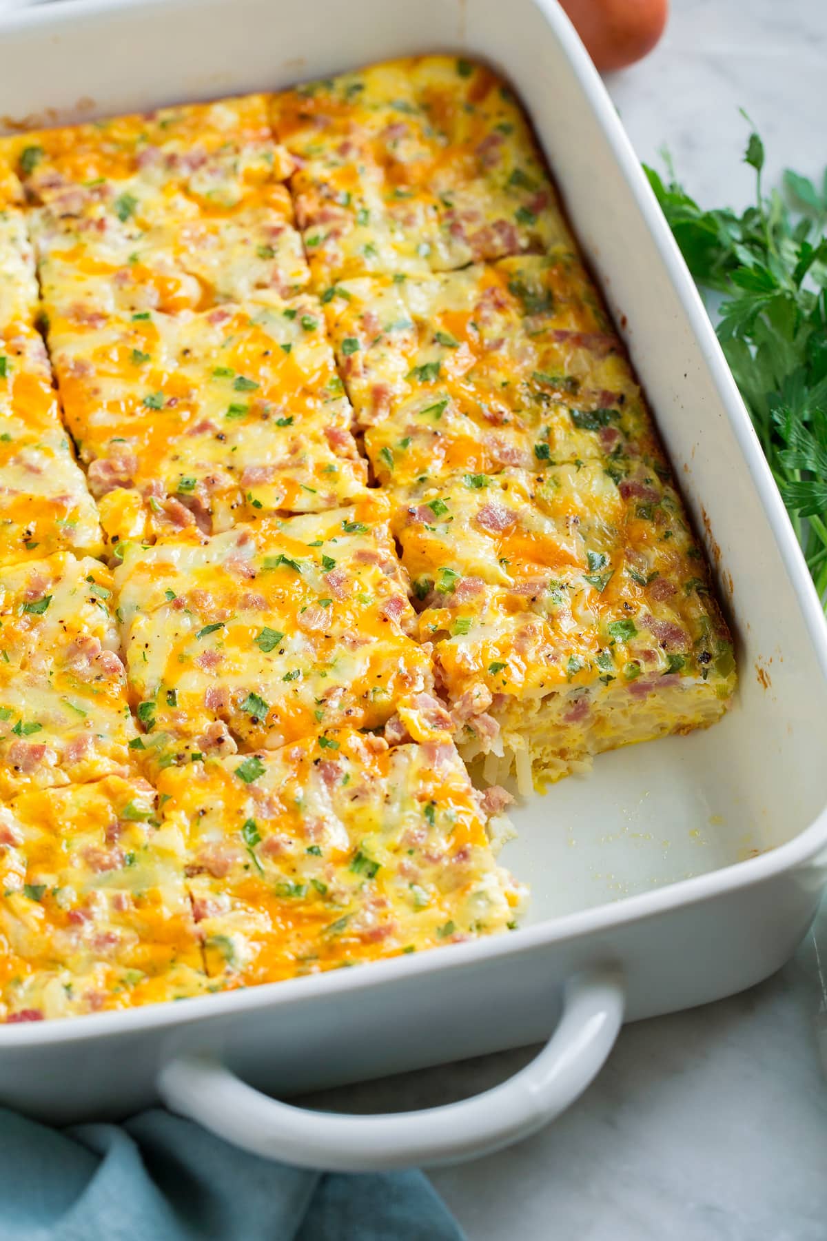 Image of make ahead breakfast casserole.