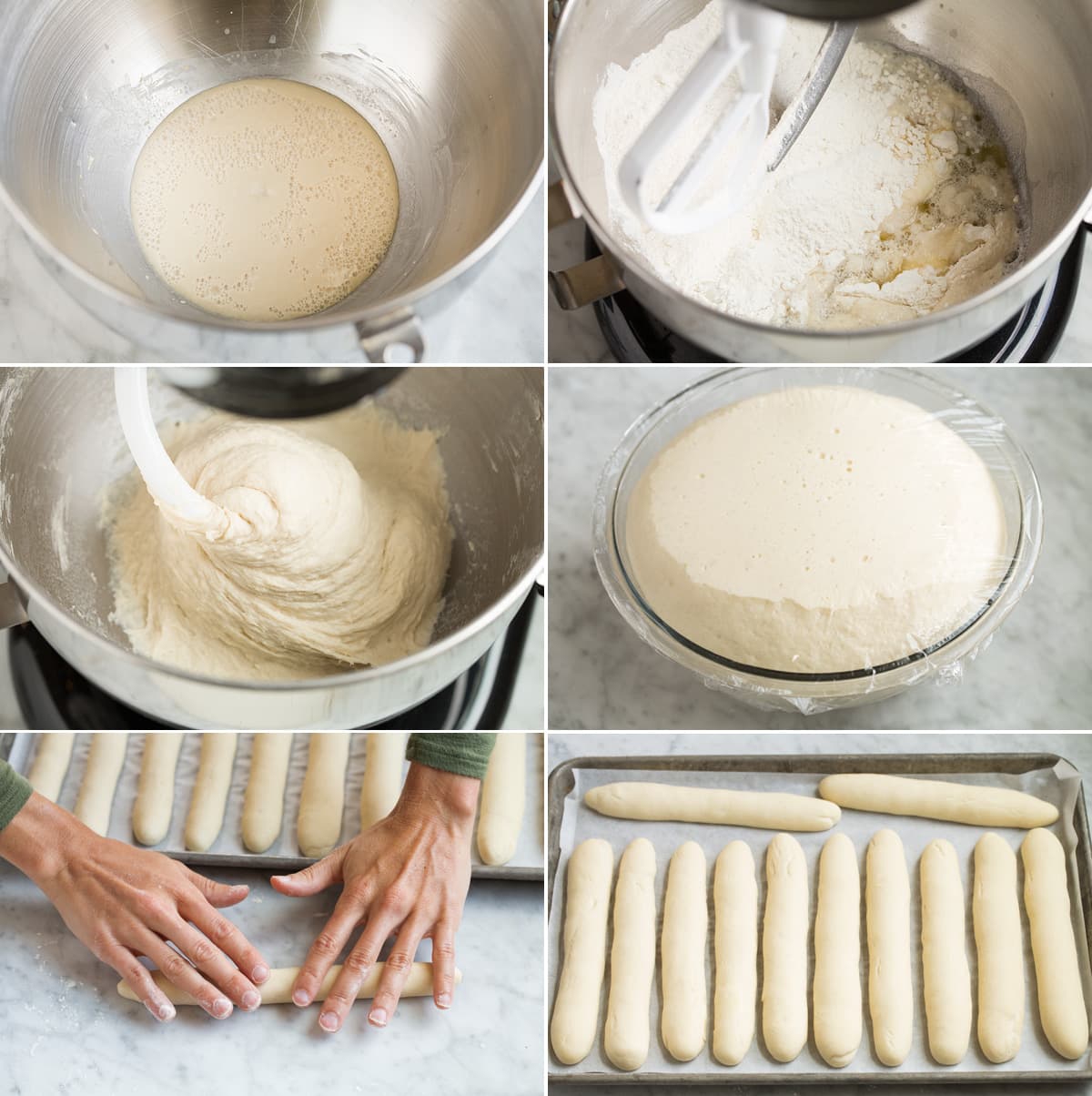 Breadsticks Steaps showing how to make homemade Breadsticks