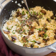 Mushroom risotto.