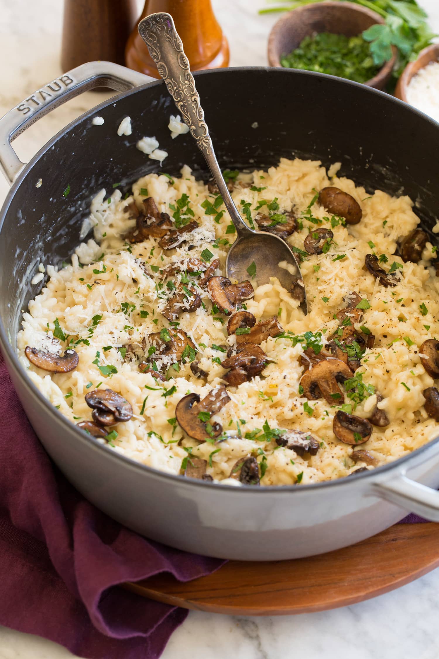 Risotto Mushroom risotto.