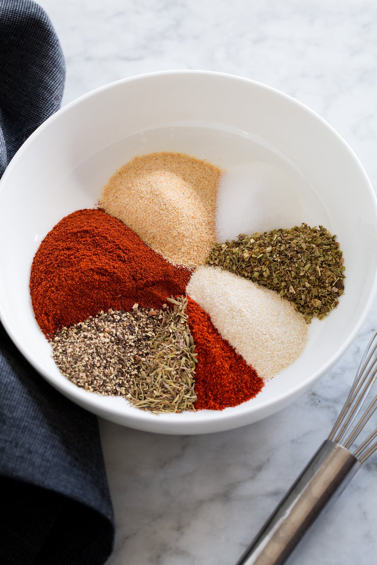 Homemade Cajun Seasoning Photo: Cajun spices shown before mixing.