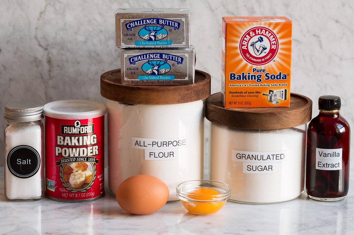 Photo of ingredients used to make sugar cookies.