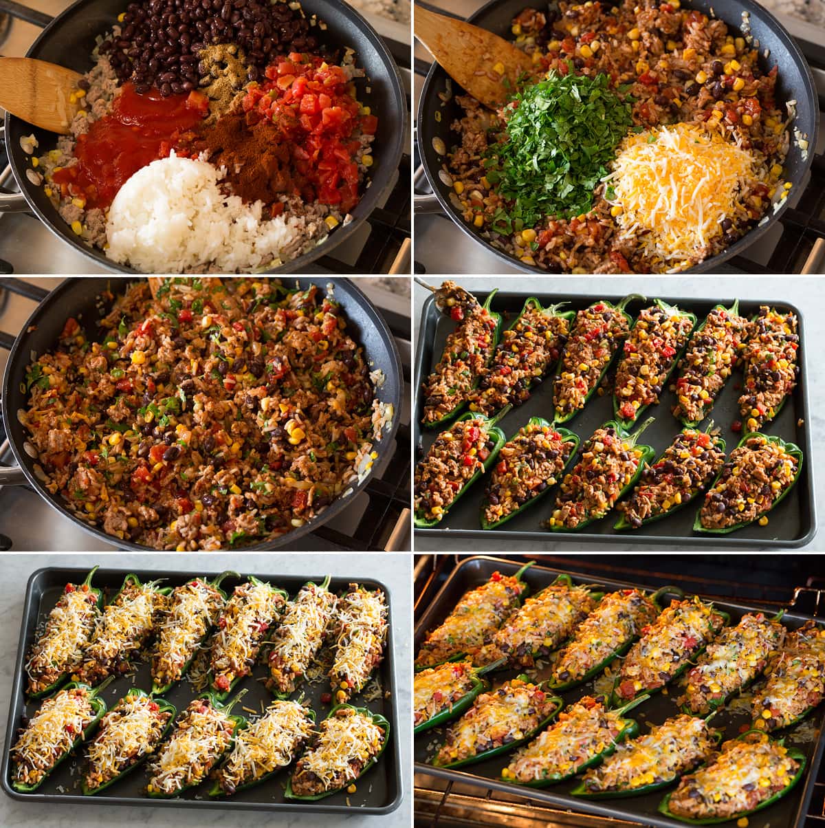 Poblano Stuffed Peppers Poblano stuffed peppers filling steps photos.