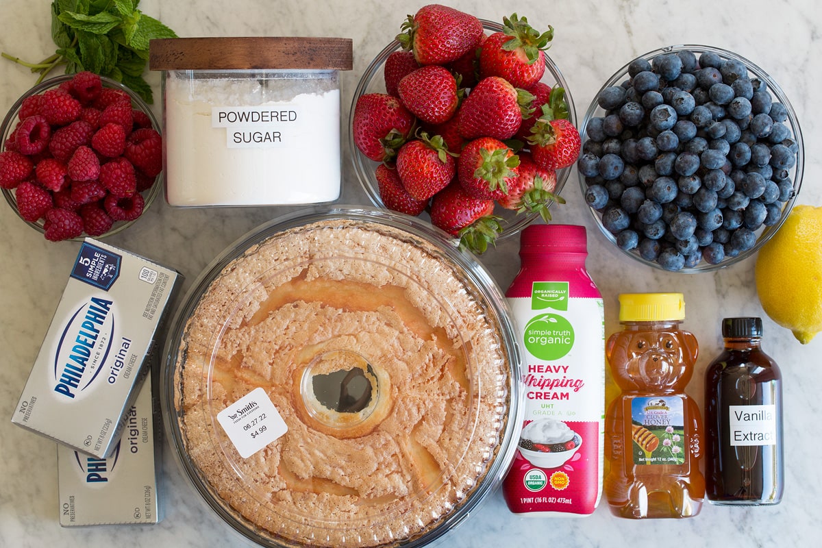 Trifle Photo of ingredients needed to make a trifle.