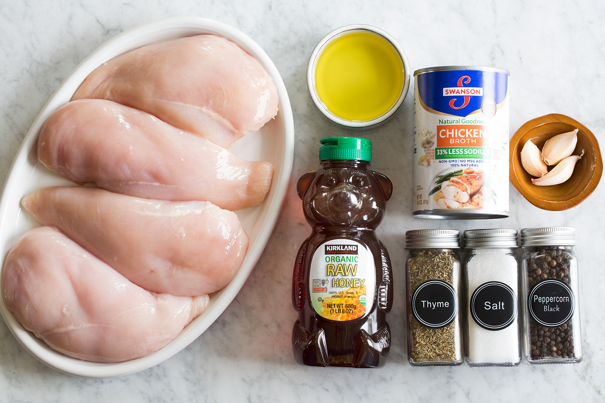 Grilled Chicken Breasts Photo of ingredients used to make all-purpose grilled chicken breasts.