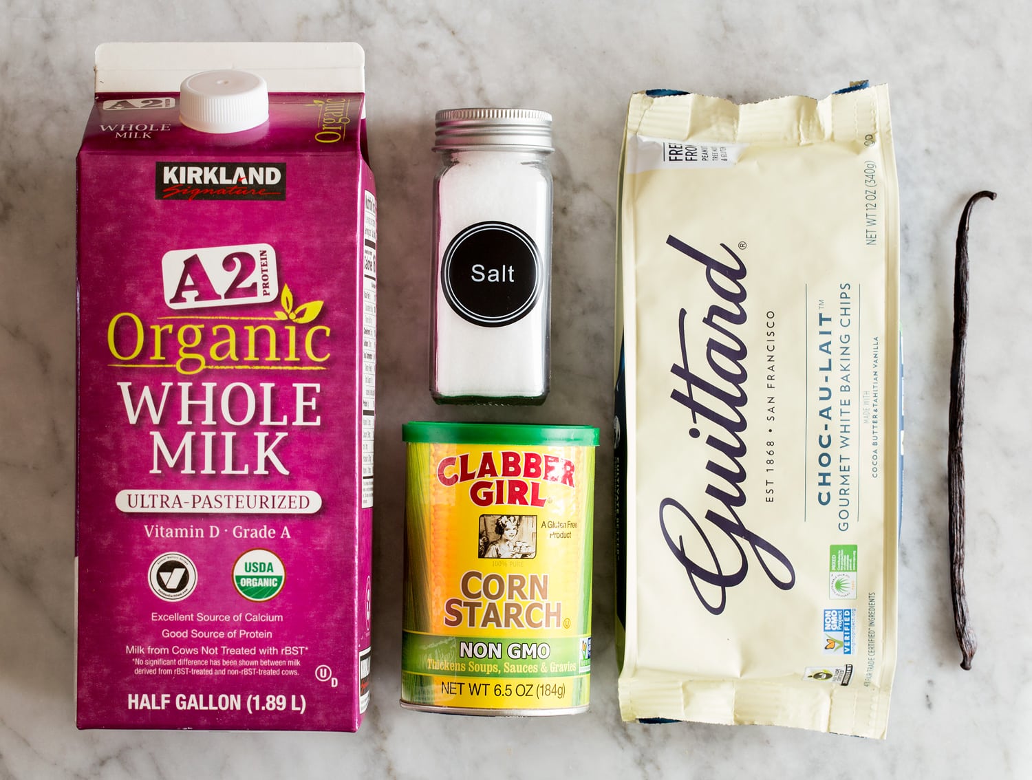 White Hot Chocolate Ingredients needed to make homemade white hot chocolate.