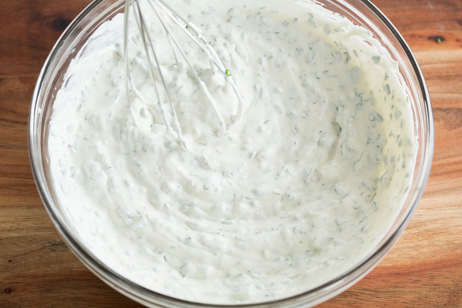 Ranch Dip Ranch dip after mixing.