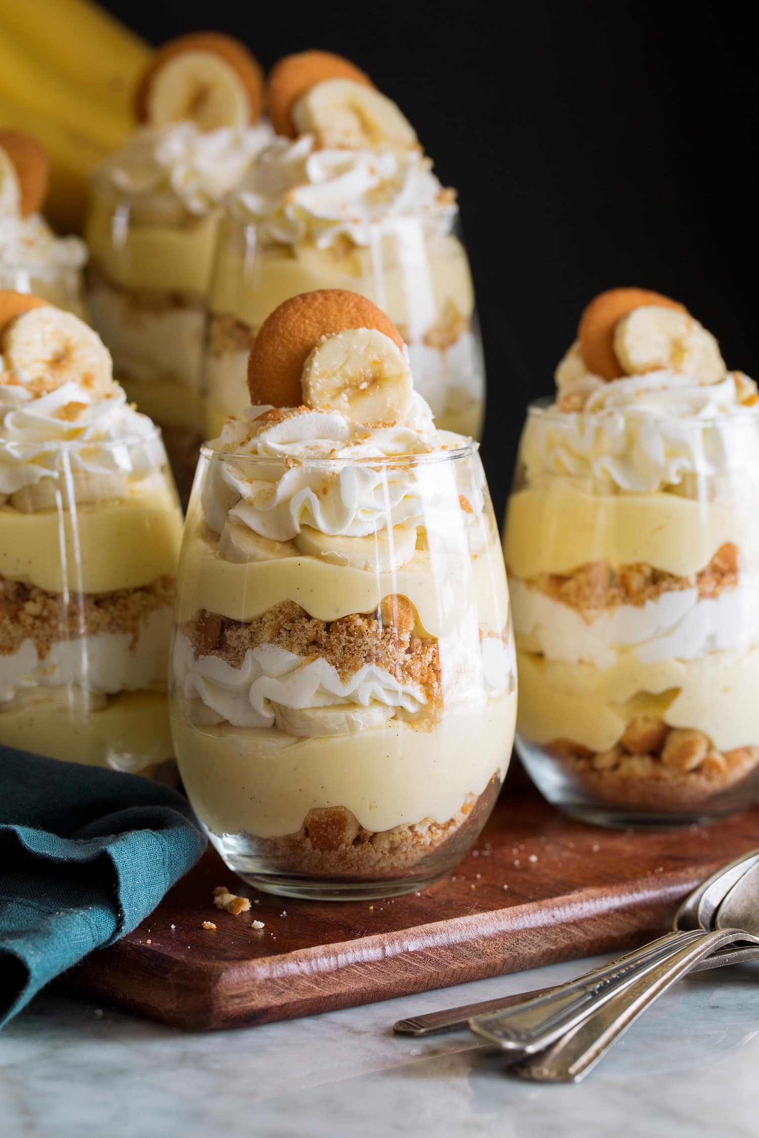 Banana Pudding Individual trifles of banana pudding.