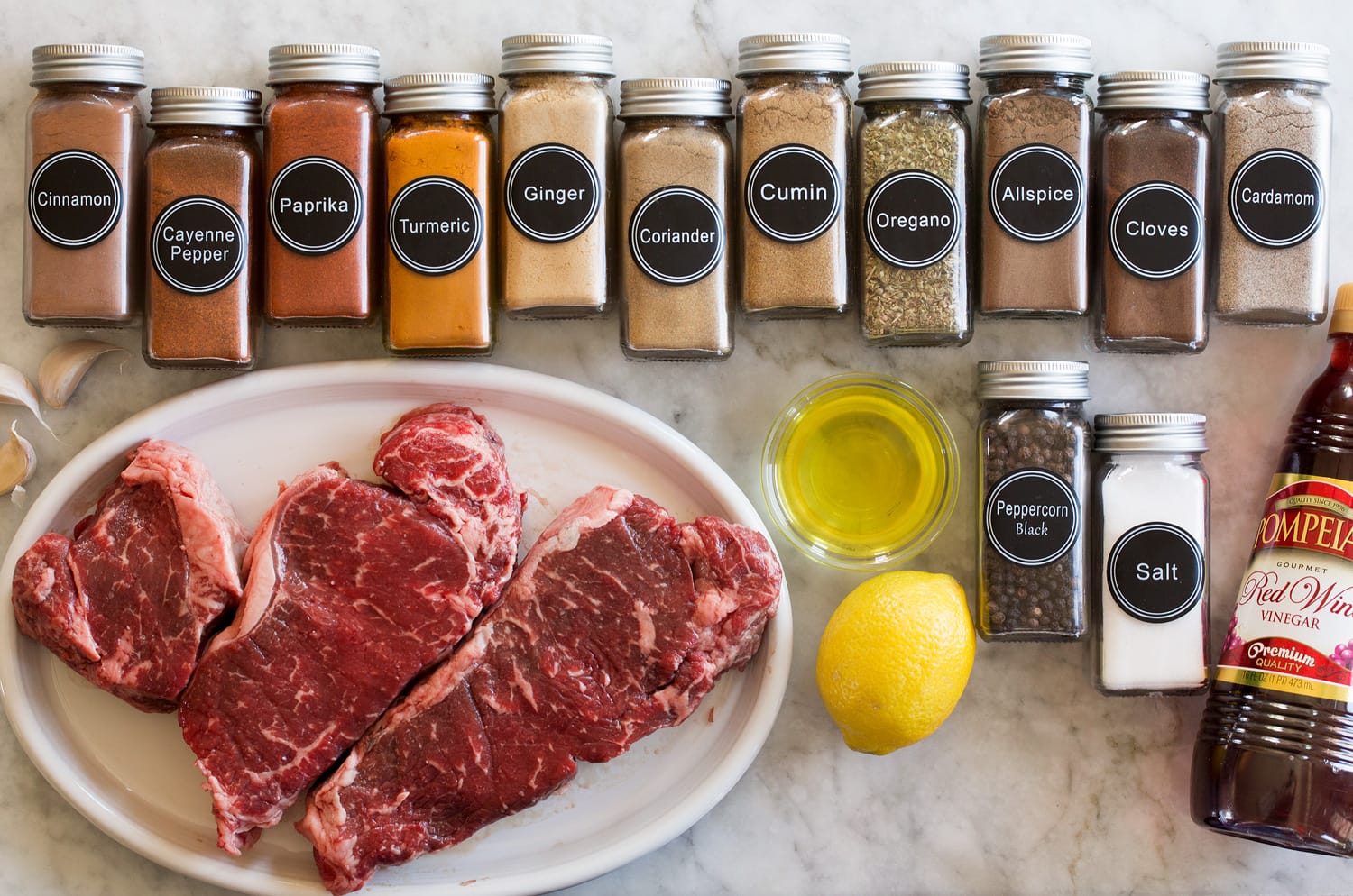 Beef Shawarma Beef shawarma ingredients.