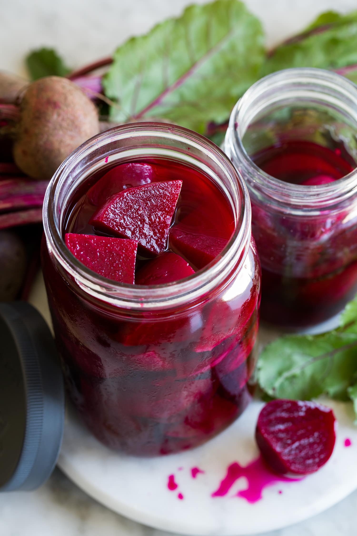 Beets in a jar.