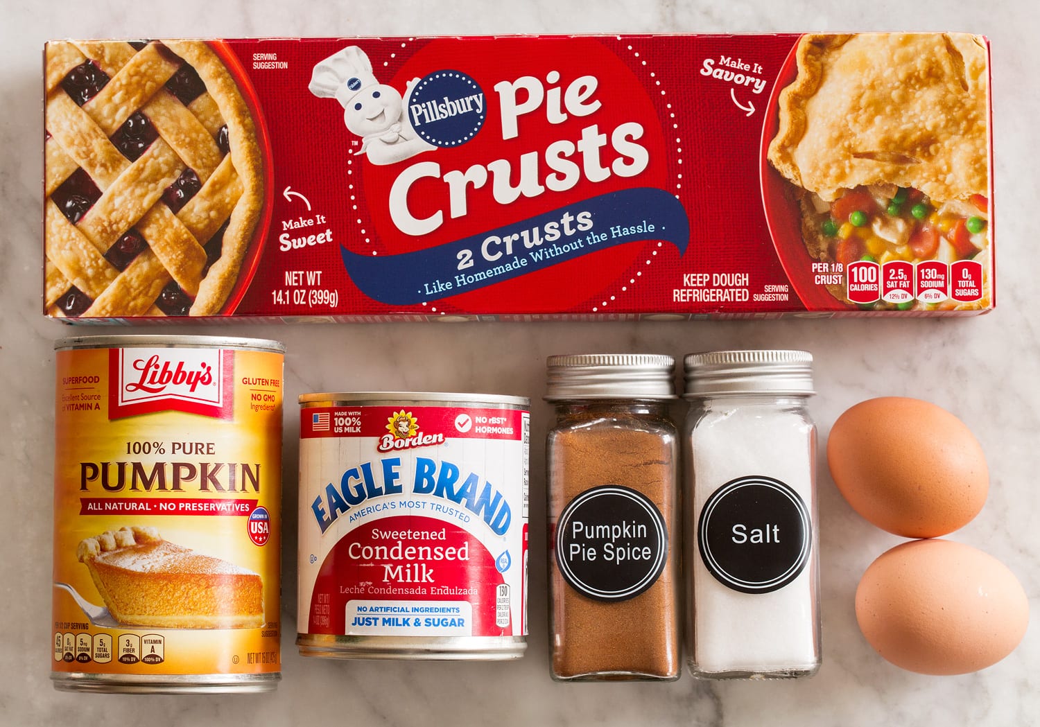 Easy Pumpkin Pie Ingredients