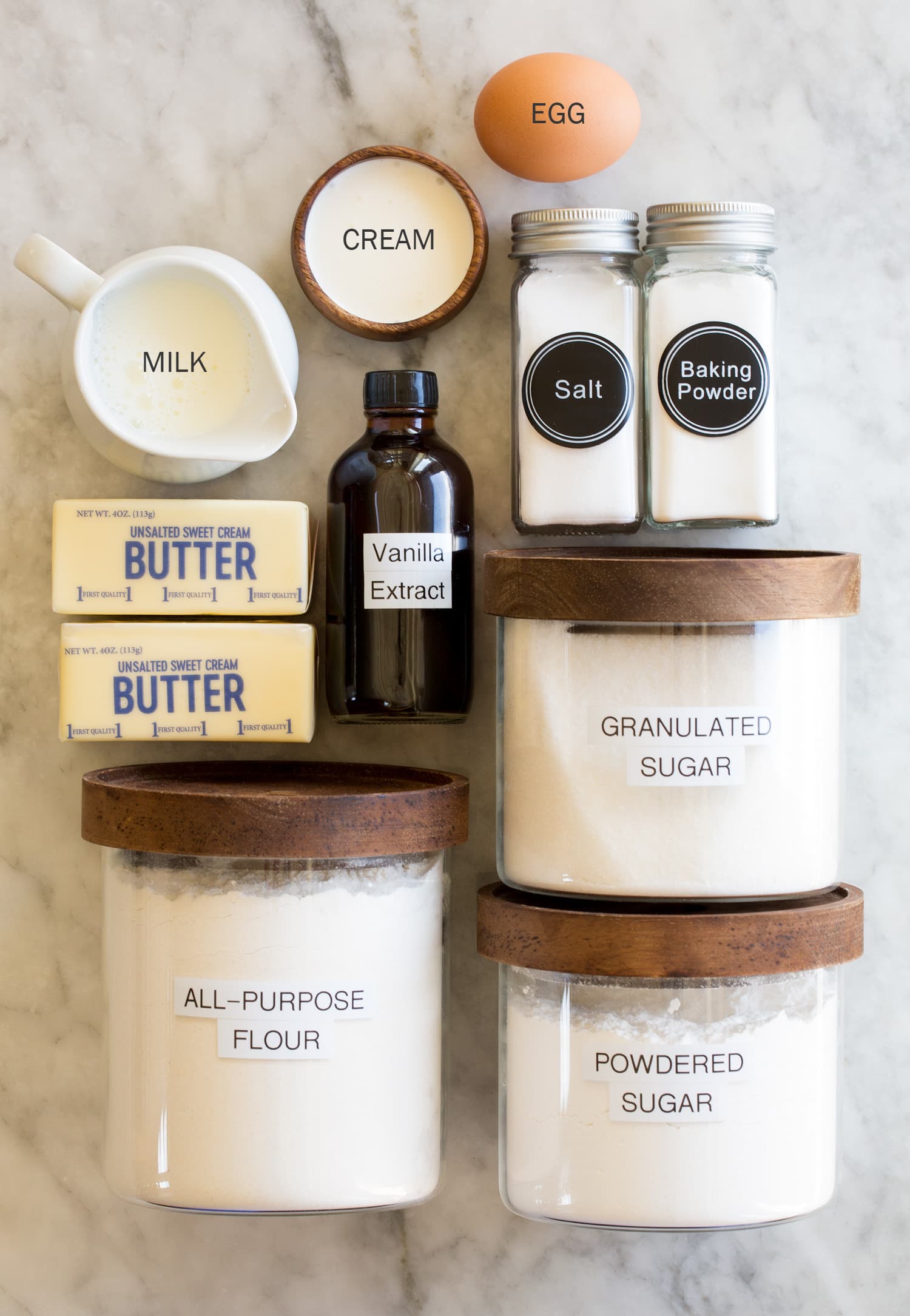 Mini Cupcakes Ingredients needed for mini cupcakes.