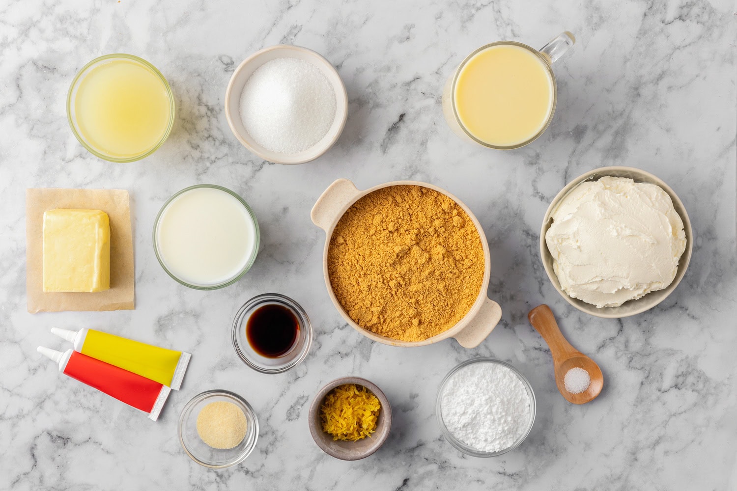 Lemon Icebox Pie Ingredients needed for lemon icebox pie.