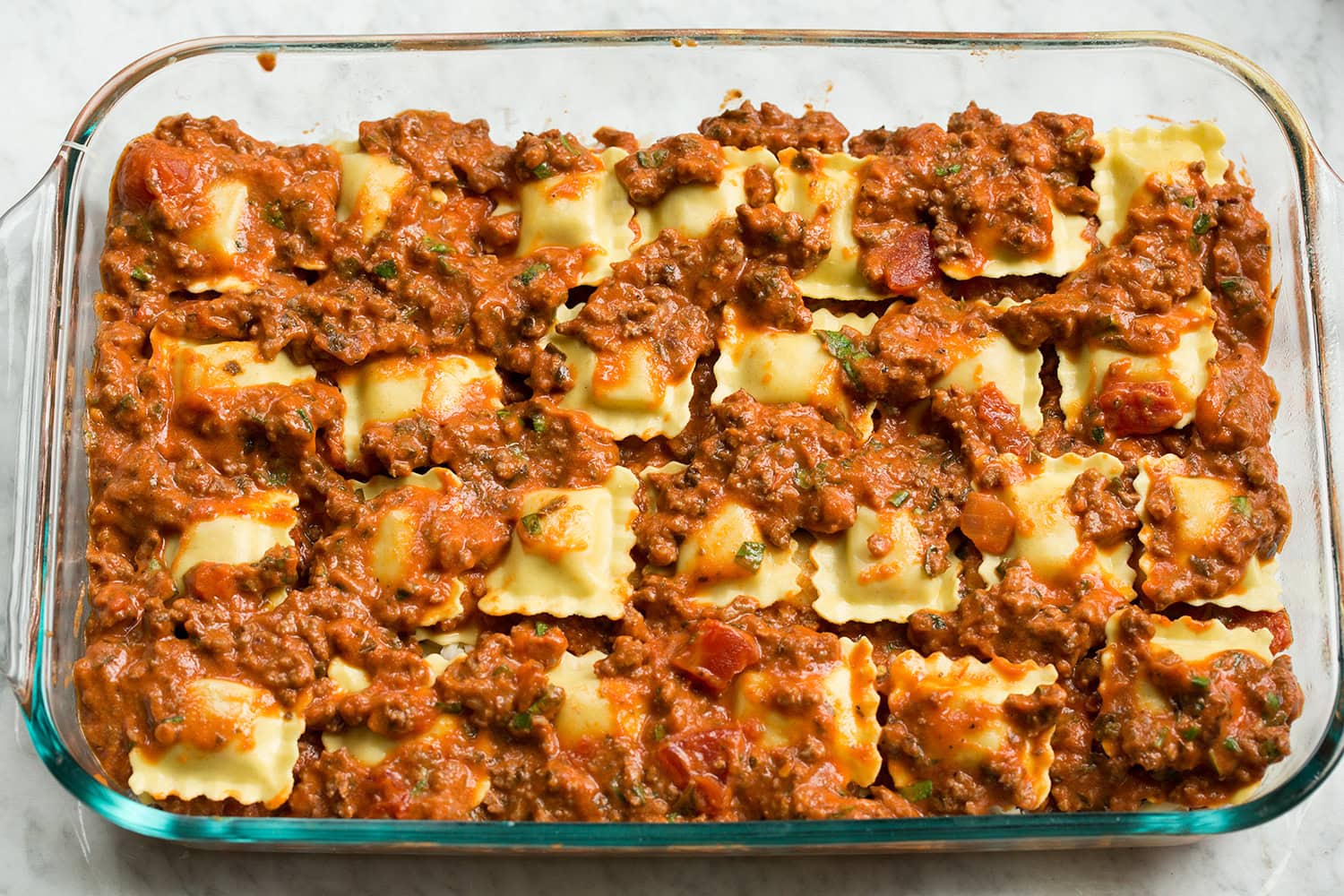 third beef sauce layer