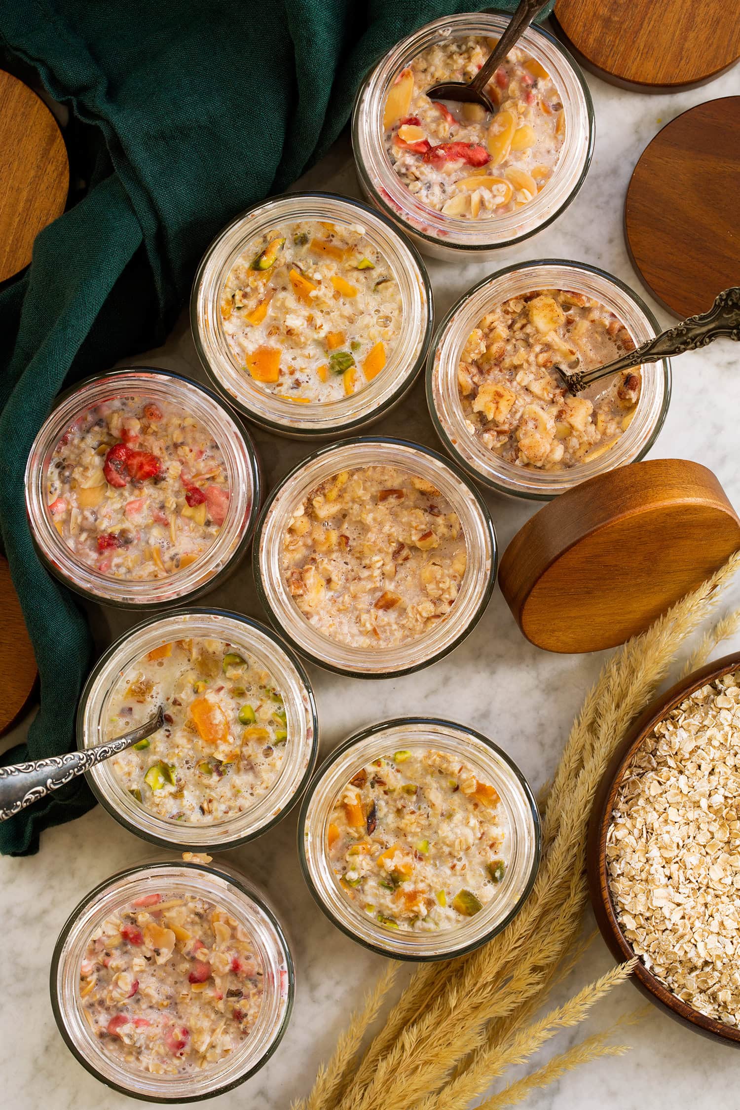 Prepared instant oatmeal with hot water added and mixed.